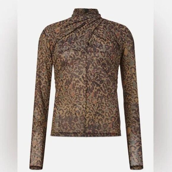 NWT All Saints Tia Halftone long sleeve Sz 2 - Picture 7 of 11